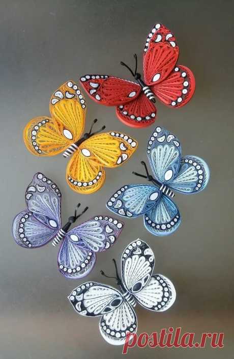 Autor Maria Cvetanova #quillingbutterfly #quillinginsects 종이공예 나비, 종이 공예 및 공예 в Яндекс.Коллекциях