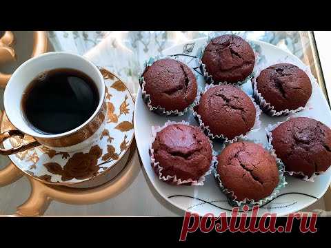 🧁Шоколадные,постные кексы//ПП кексы без яиц за 30  мин//