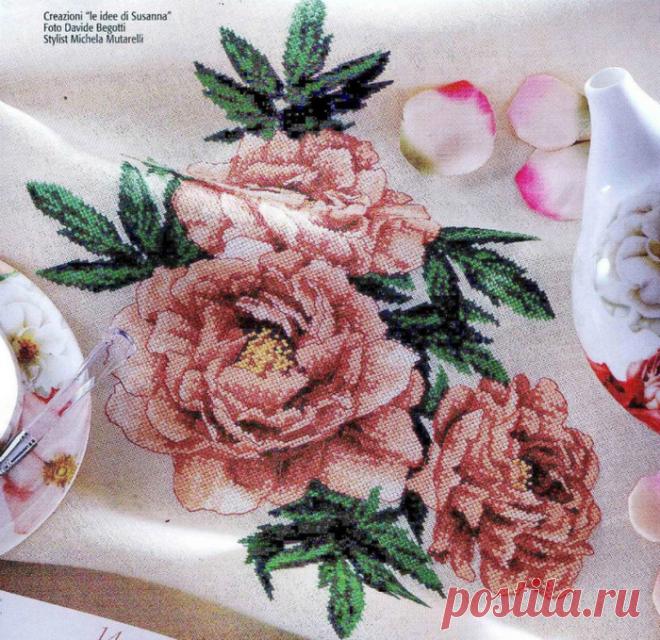 Вышивка с розами. Мини схемы вышивки крестом цветы Вышивка с розами. Мини схемы вышивки крестом цветы