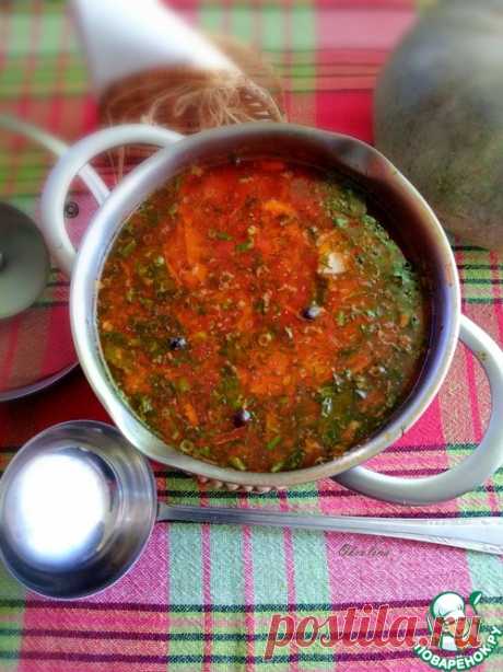 Чеховский борщ с тыквой (и кабачками, без капусты)
