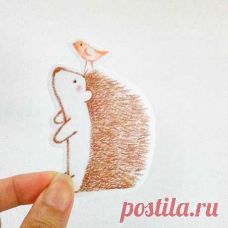 Uploaded to my dancingintherains2.etsy.com #hedgehog #hedgehogdrawing #illustration #sticker #vinyl #vinylsticker #vinyldecal #cutesticker #waterproof #laptopsticker #laptopdecal #woodlandanimal #animal #drawing #etsy #etsyshops #etsyseller #artstickers