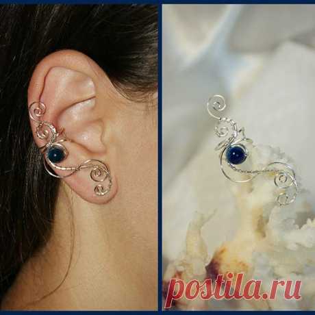 Кафф. Материалы: посеребрение, агат.  @_Flamens_ #_Flamens_  #украшение #натуральныекамни #ручнаяработа #агат #синий #морской  #стиль #молодежь #каффы #серебро #handmade #silver #agate #blue #silvering #gift #wire #bohochic #gemlove #naturestones #naturebeads #cuff #cuffs #earcuff #earcuffs #etsy #etsyshop #etsyseller #etsyjewelry