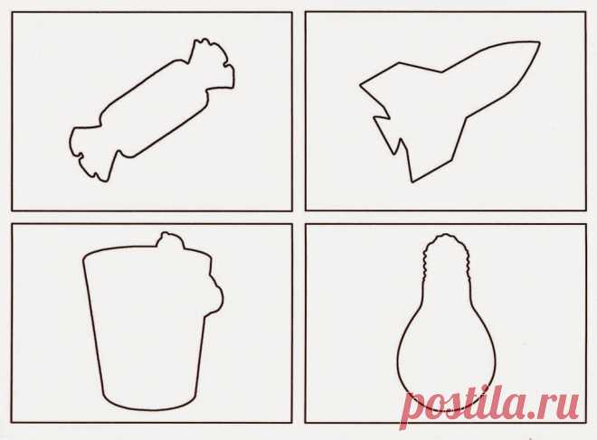 Дружная семейка: "Предметы и контуры" - развивающая игра