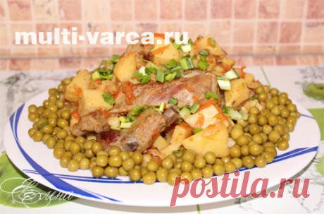 Свиные ребрышки с картошкой в мультиварке