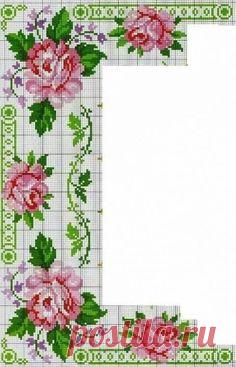 Схема роз для вышивки крестиком бисером