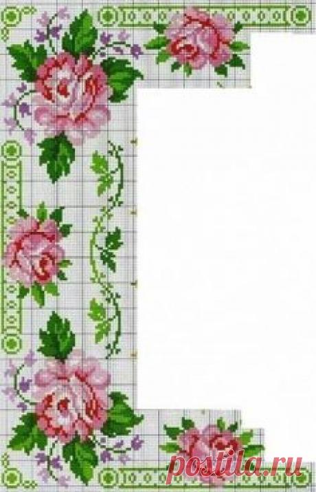 Схема роз для вышивки крестиком бисером
