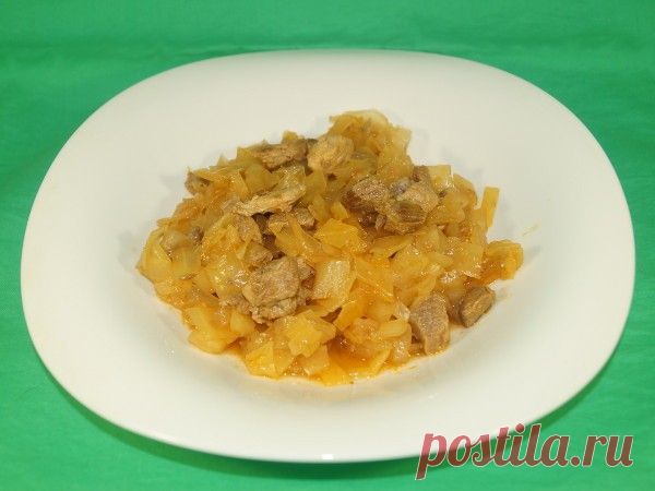 Тушеная капуста с мясом в мультиварке: пошаговый рецепт с фото