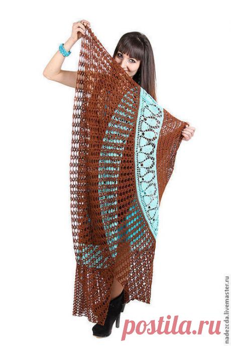 Купить Платье &quot;ШОКОЛАД&quot; - коричневый, абстрактный, Вязание крючком, вязание на заказ, длинное платье