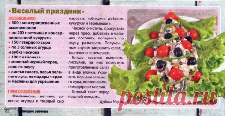 Подача новогоднего салата