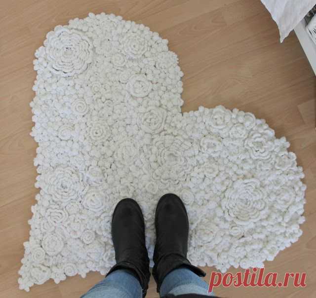 Коврик из всевозможных круглых цветов и плотных мотивов, связанных крючком. Схемы. МК. / Обсуждение на LiveInternet - Российский Сервис Онлайн-Дневников