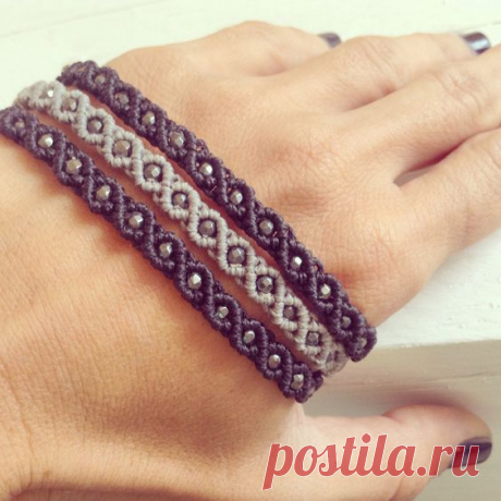 Semi precious bracelets | Macrame Bracelets