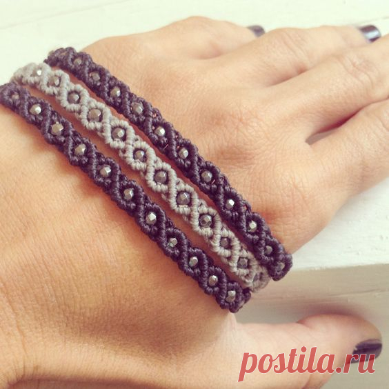 Semi precious bracelets | Macrame Bracelets