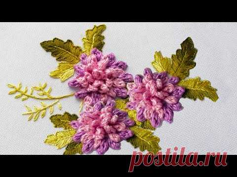 Бразильская вышивка * красивые Цветы Хризантемы