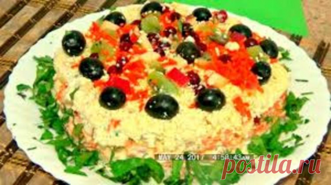 Слоеный салат на новый год 