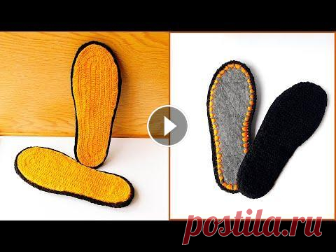 Прочная подошва для вязаной домашней обуви. Sole for knitted home shoes. Видео о том, как я вяжу подошву для вязаных тапочек. Мои тапочки служат долго, верх тапочек может порваться, но подошва не протирается. Делюсь своим о...