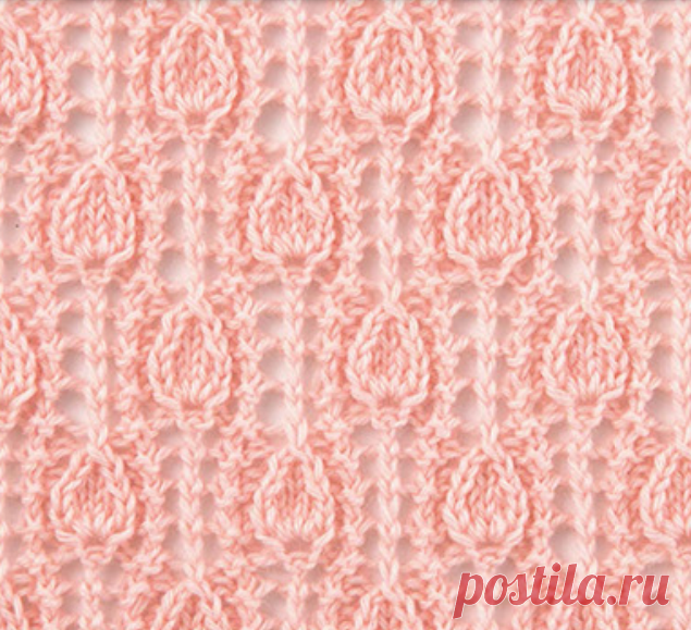 Ажурные листочки и цветочки спицами — 10 узоров для летнего вязания | Ирина СНежная & Вязание | Дзен