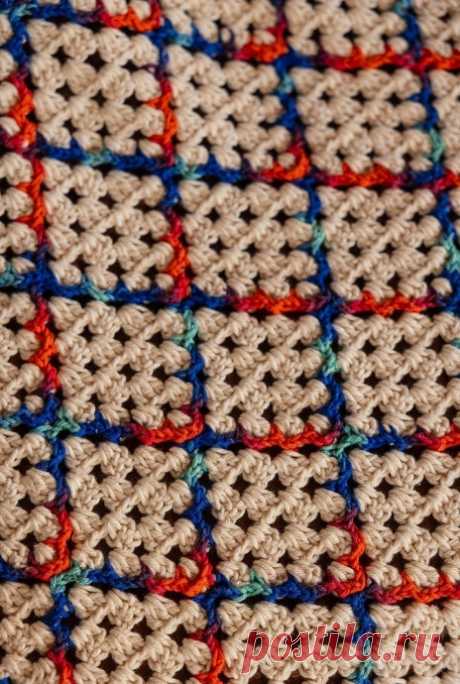Плед, связанный крючком