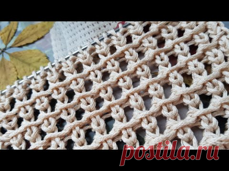 Вяжем самую эффектную решётку спицами 🔥 knitting pattern. - YouTube