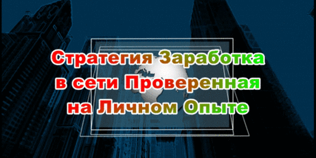 Пошаговая стратегия(инструкция) заработка в Интернете