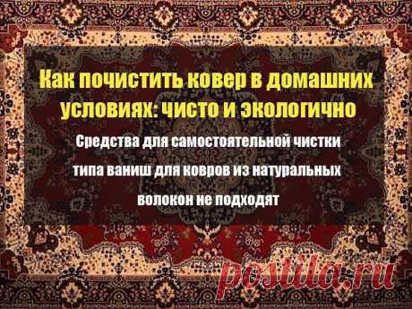 КАК ПОЧИСТИТЬ КОВЕР В ДОМАШНИХ УСЛОВИЯХ: ЧИСТО И ЭКОЛОГИЧНО | Идеи для жизни | Группы Мой Мир