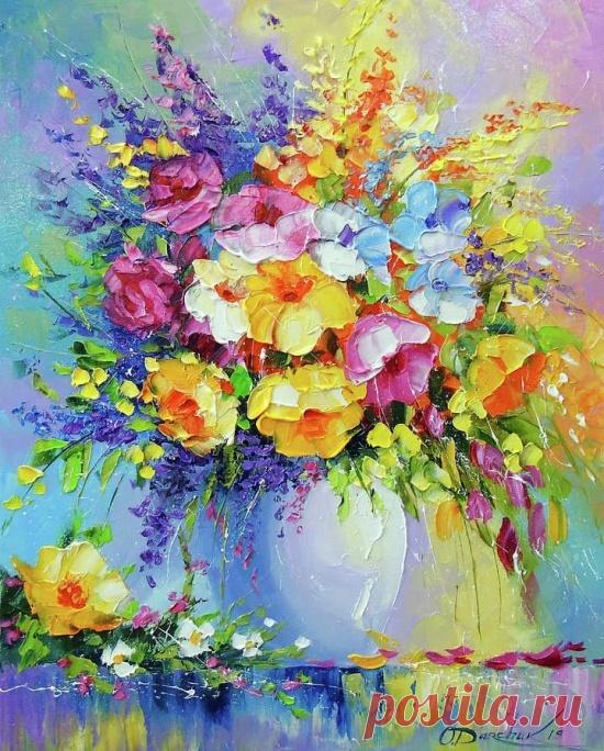 Художник Ольга Дарчук. Черно-белая любовь под красным зонтом - Искусство - медиаплатформа МирТесен