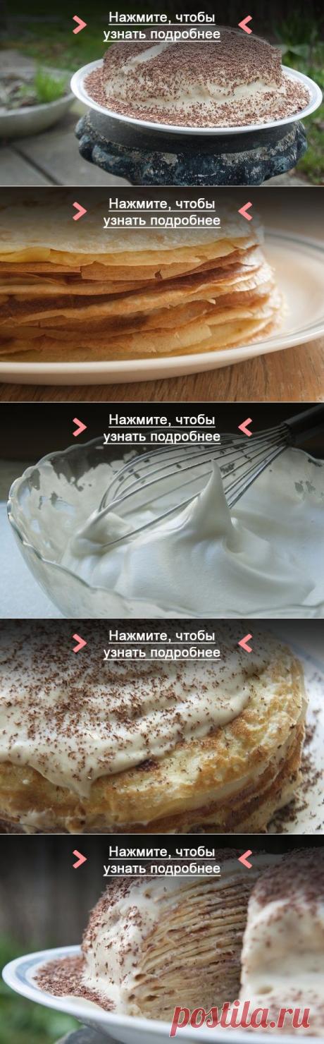 Как приготовить блинный тирамису-торт - рецепт, ингридиенты и фотографии