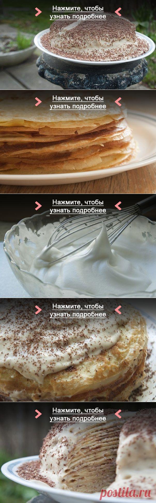 Как приготовить блинный тирамису-торт - рецепт, ингридиенты и фотографии