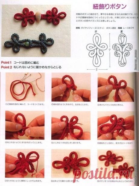 Как сделать китайскую петельку для одежды