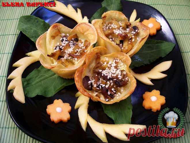 "Цветы" из картофеля с начинкой (МК от Елены)