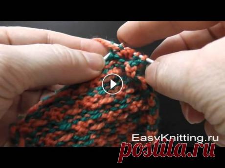 Двухцветный узор спицами Цветочки Подробное описание и схему двухцветного узора спицами "Цветочки" смотрите здесь: https://easyknitting.ru/lenivye-uzory/dvuxcvetnyj-uzor-spica...