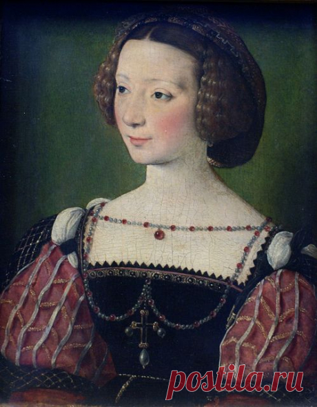 CLOUET François - French (Tours circa 1515-1572 Paris) - Beatrix Pacheco. Paris 1572 She was lady-in-waiting of Queen Eleanore, wife of King François I, and daughter of the Duke of Escalona (sic. ed: actually great- granddaughter of the past duque).