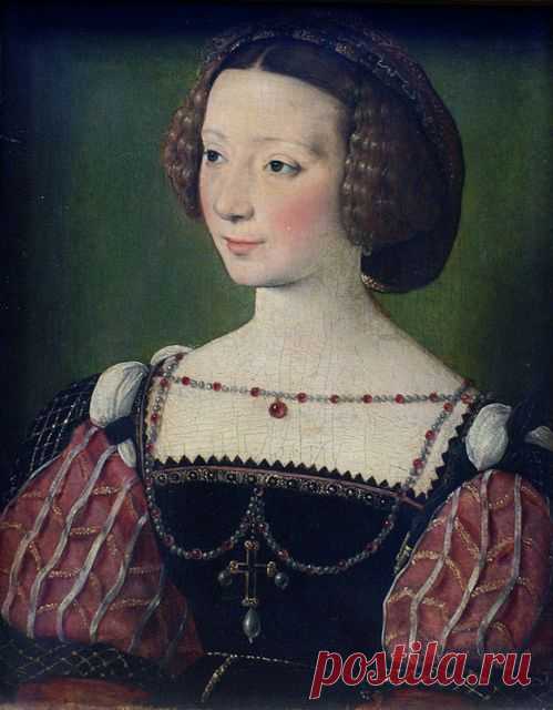 CLOUET François - French (Tours circa 1515-1572 Paris) - Beatrix Pacheco. Paris 1572 She was lady-in-waiting of Queen Eleanore, wife of King François I, and daughter of the Duke of Escalona (sic. ed: actually great- granddaughter of the past duque).