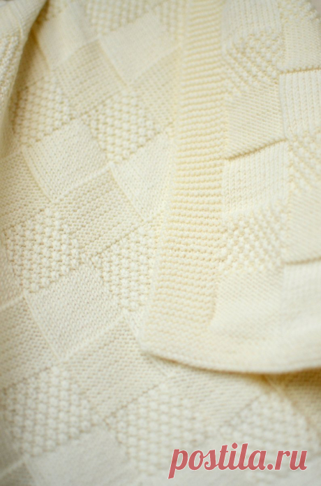 White Knit Baby Blanket Hand Knitted Baby Blanket | Etsy