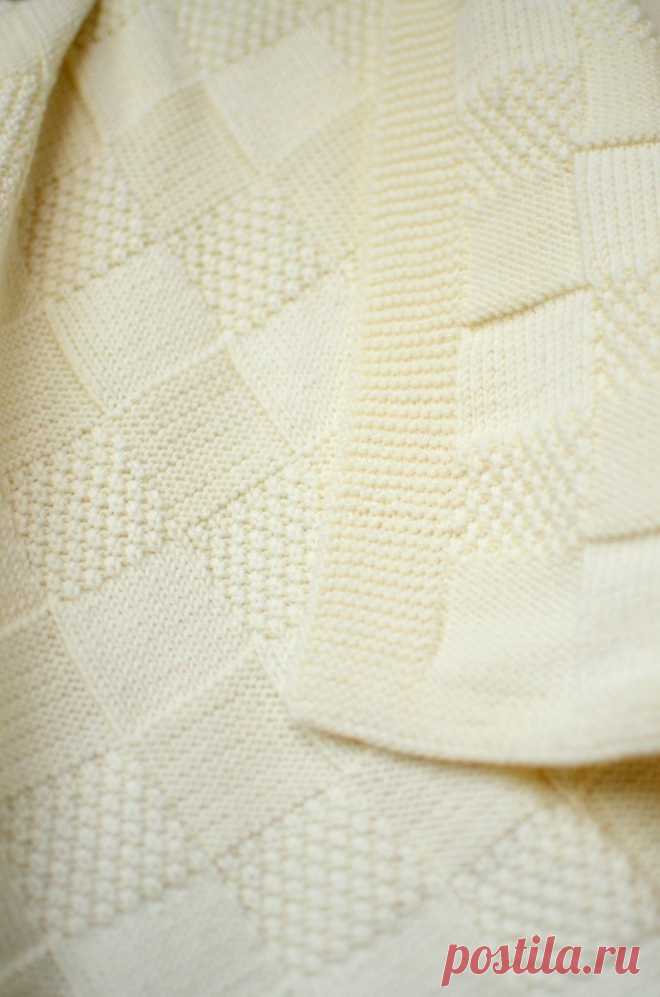 White Knit Baby Blanket Hand Knitted Baby Blanket | Etsy