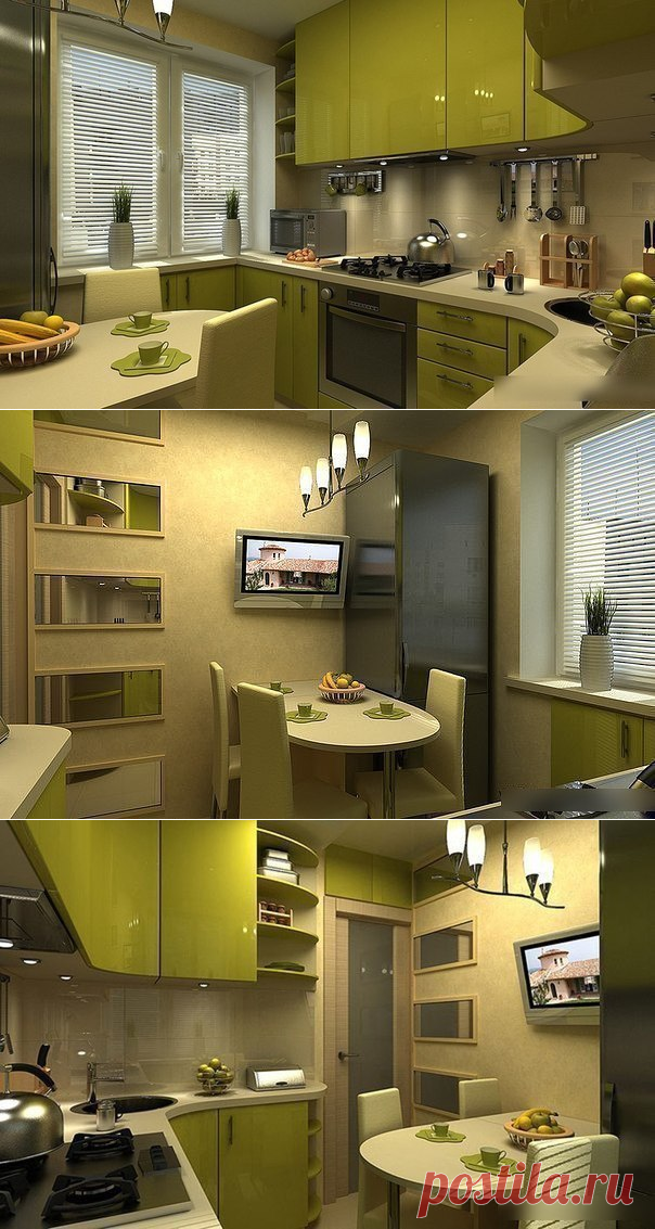 Кухня 6 квадратов. Обалденно!