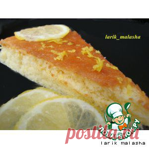 Лимонный пирог "Дырчатый" - кулинарный рецепт