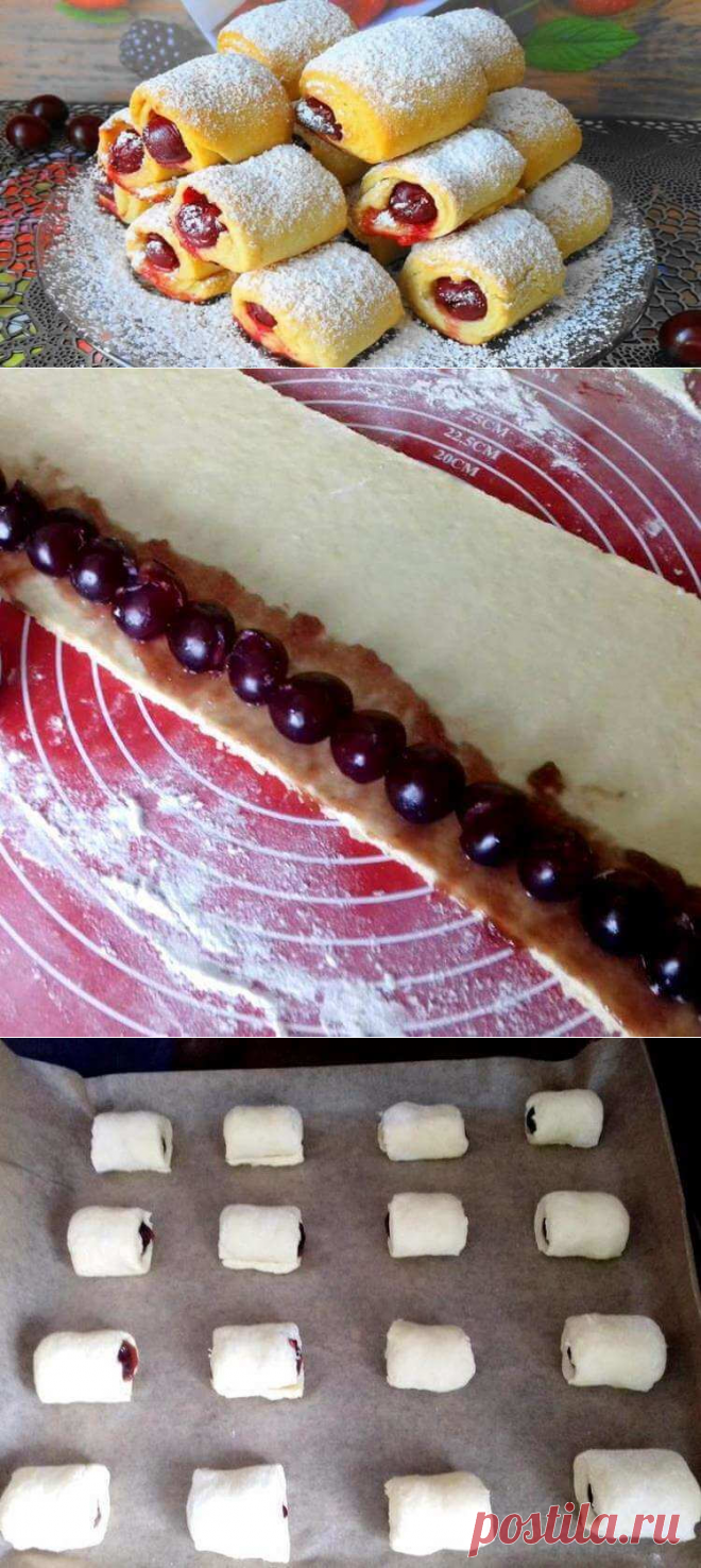 «Вишни под снегом» за 30 минут — вкусное и хрустящее печенье с кислинкой | Бабушкины секретики