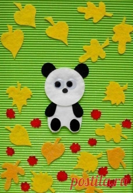 Поделки-аппликация из ватных дисков