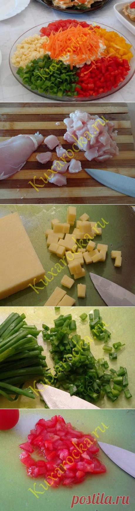 Салат “Калейдоскоп” рецепт с курицей : Kuxarocka.ru