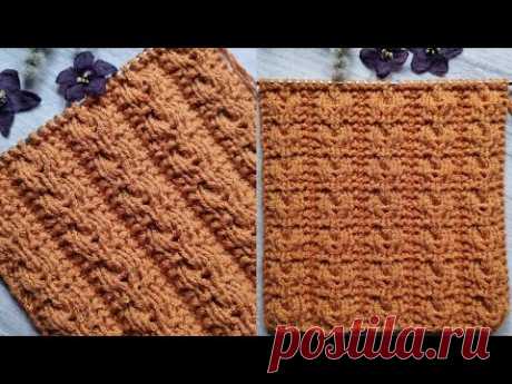 Впервые на моём канале узор спицами с эффектом мозаики🧶🍁knitting pattern, bunana.