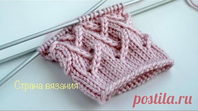Узоры спицами. Узор «Елочка» для вязания по кругу. Herringbone pattern for knitting in a circle.