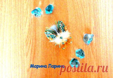 Брошь "Зимний жук" из бисера. Мастер-класс. | Броши из бисера своими руками | Яндекс Дзен