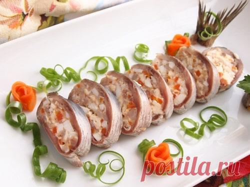 Фаршированная селедка – 5 лучших рецептов (с фото пошагово)