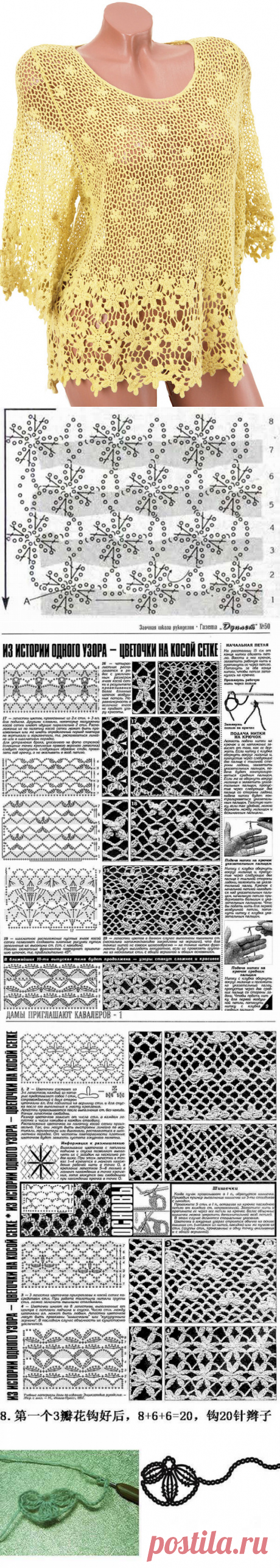 Туника - &quot;Цветы в сетях солнечных лучей&quot;