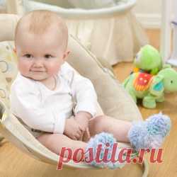 Пушистые Пинетки Крючком Узор | FaveCrafts.com