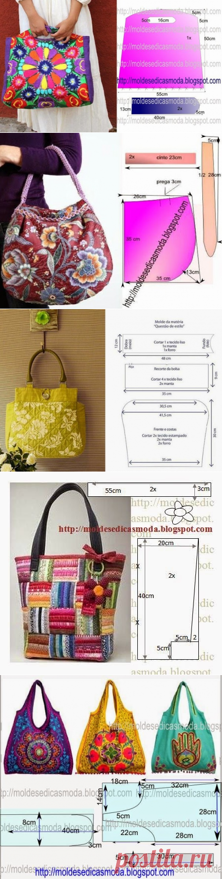 Сумочки: выкройки — Сделай сам, идеи для творчества - DIY Ideas