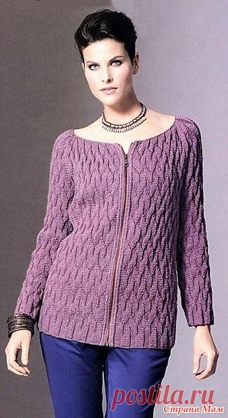 Дерзновение. Модный жакет на молнии. Спицы. - ВЯЗАНАЯ МОДА+ ДЛЯ НЕМОДЕЛЬНЫХ ДАМ - Страна Мам