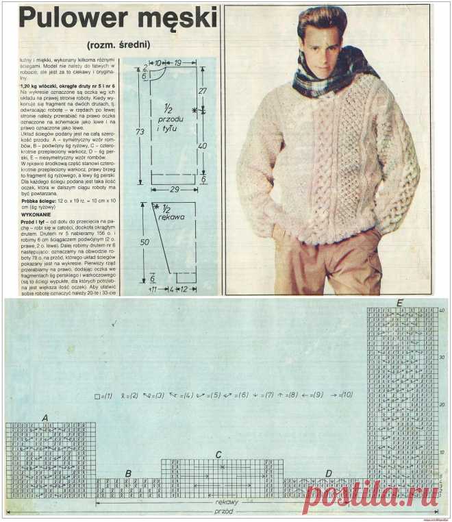 Мужской пуловер