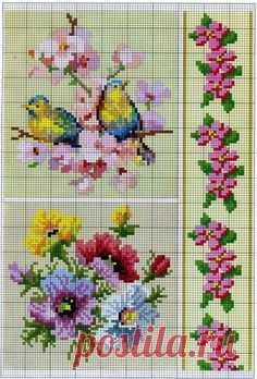 Berlin woolwork charts, part 1... no color chart available, just use pattern chart as your color guide.