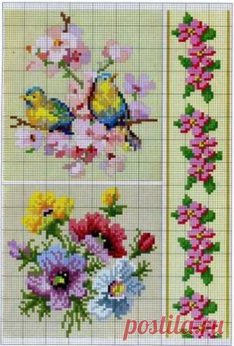 Berlin woolwork charts, part 1... no color chart available, just use pattern chart as your color guide.